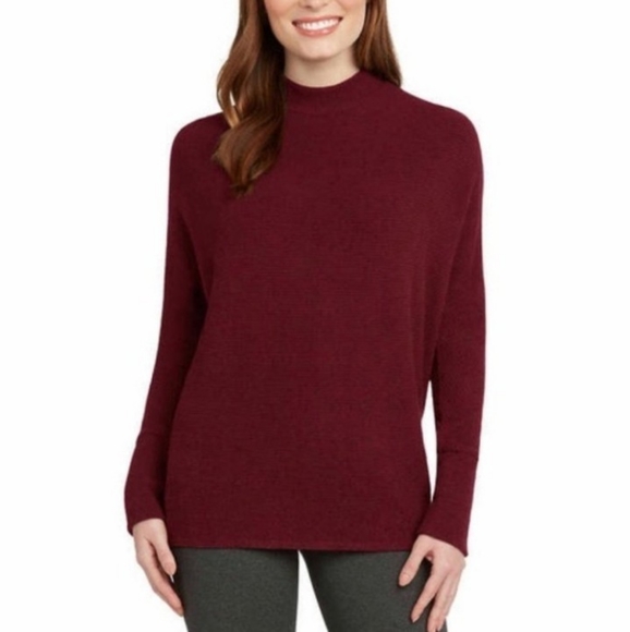 Matty M Sweaters - Matty M Burgandy Ribbed Sweater